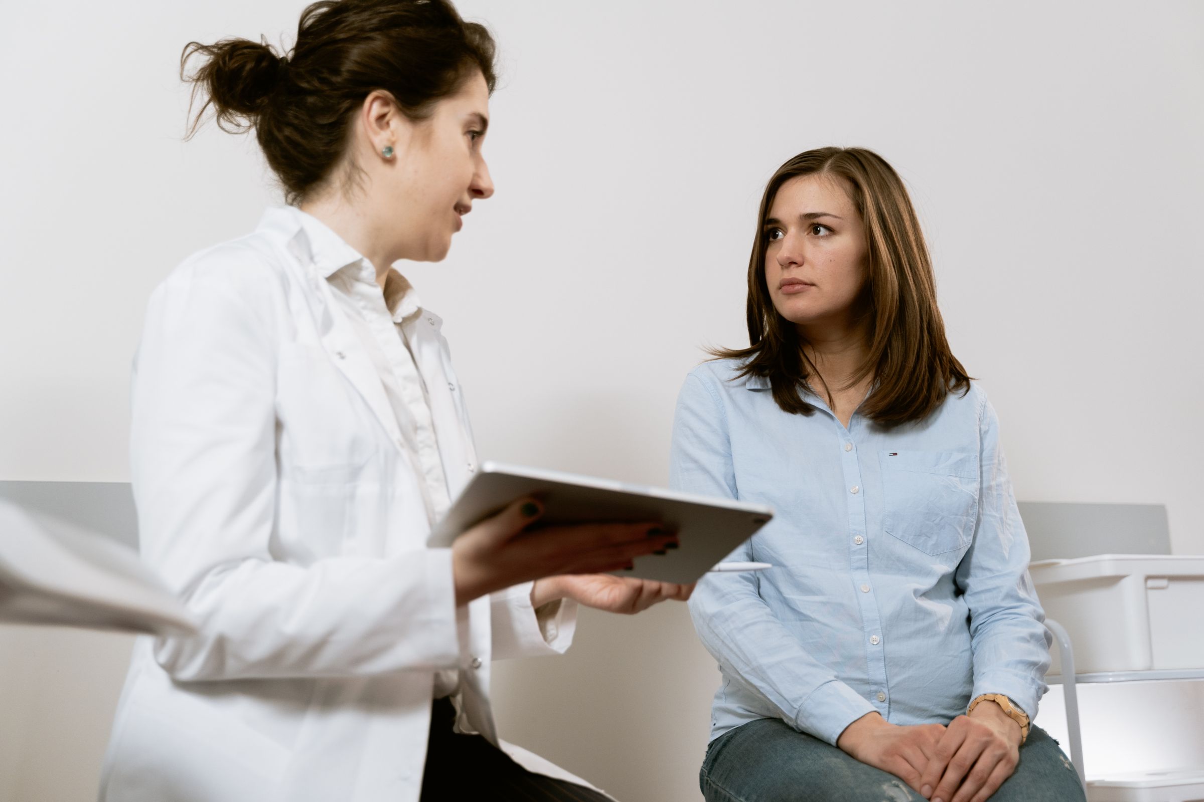 Physician talking with a patient